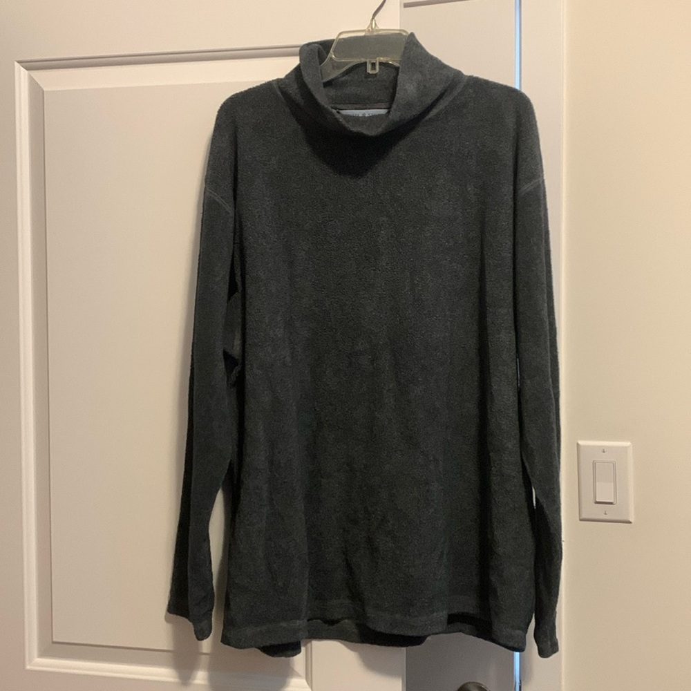 White & Stuff Grey turtleneck unisex sweater XL